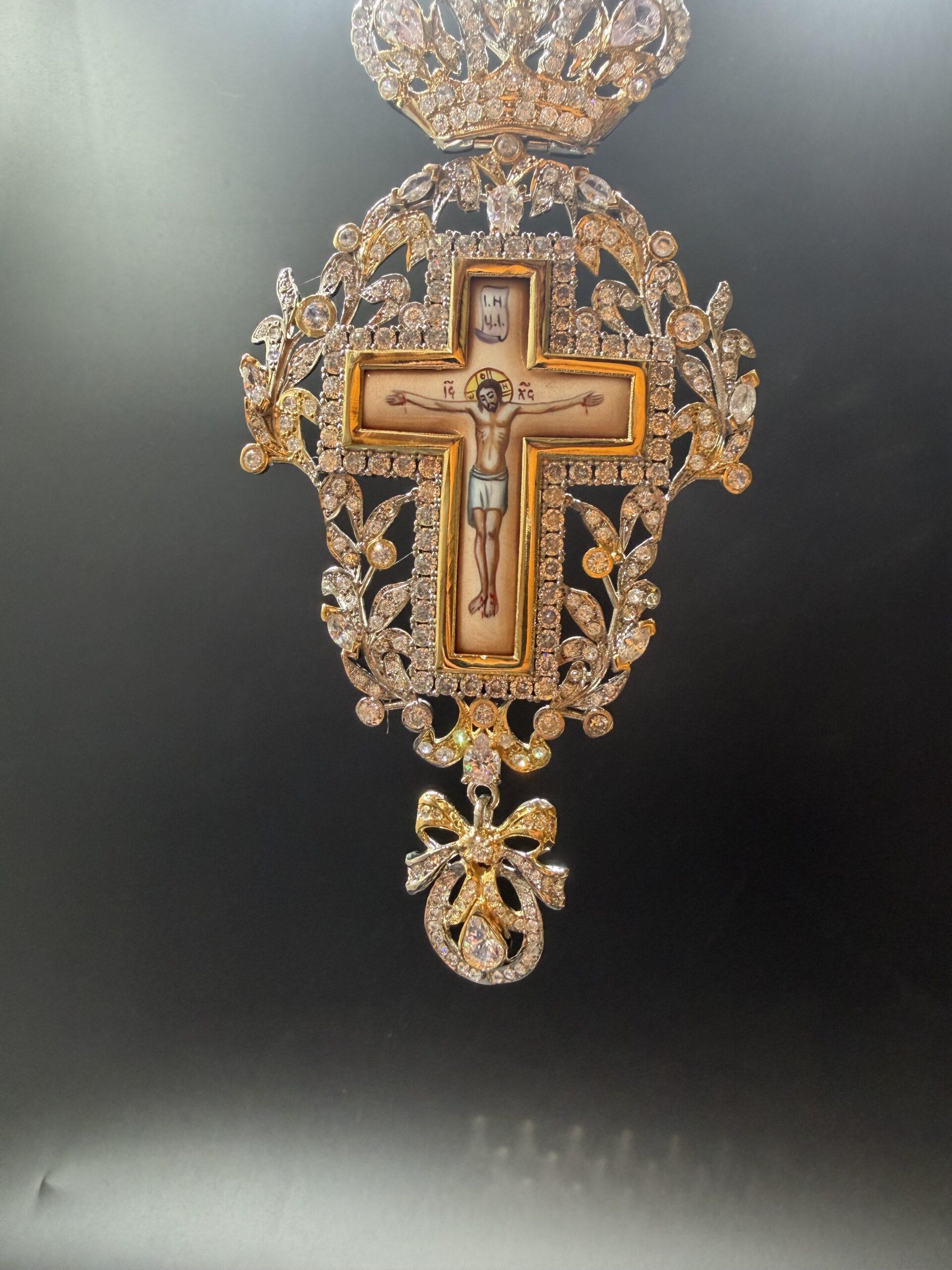 Pectoral Cross, Byzantine Cross, Orthothox and Catholic Cross, Priest Cross, Bishop Cross, Archbishop Gift, Orthothox gift 0000141 - Image 4