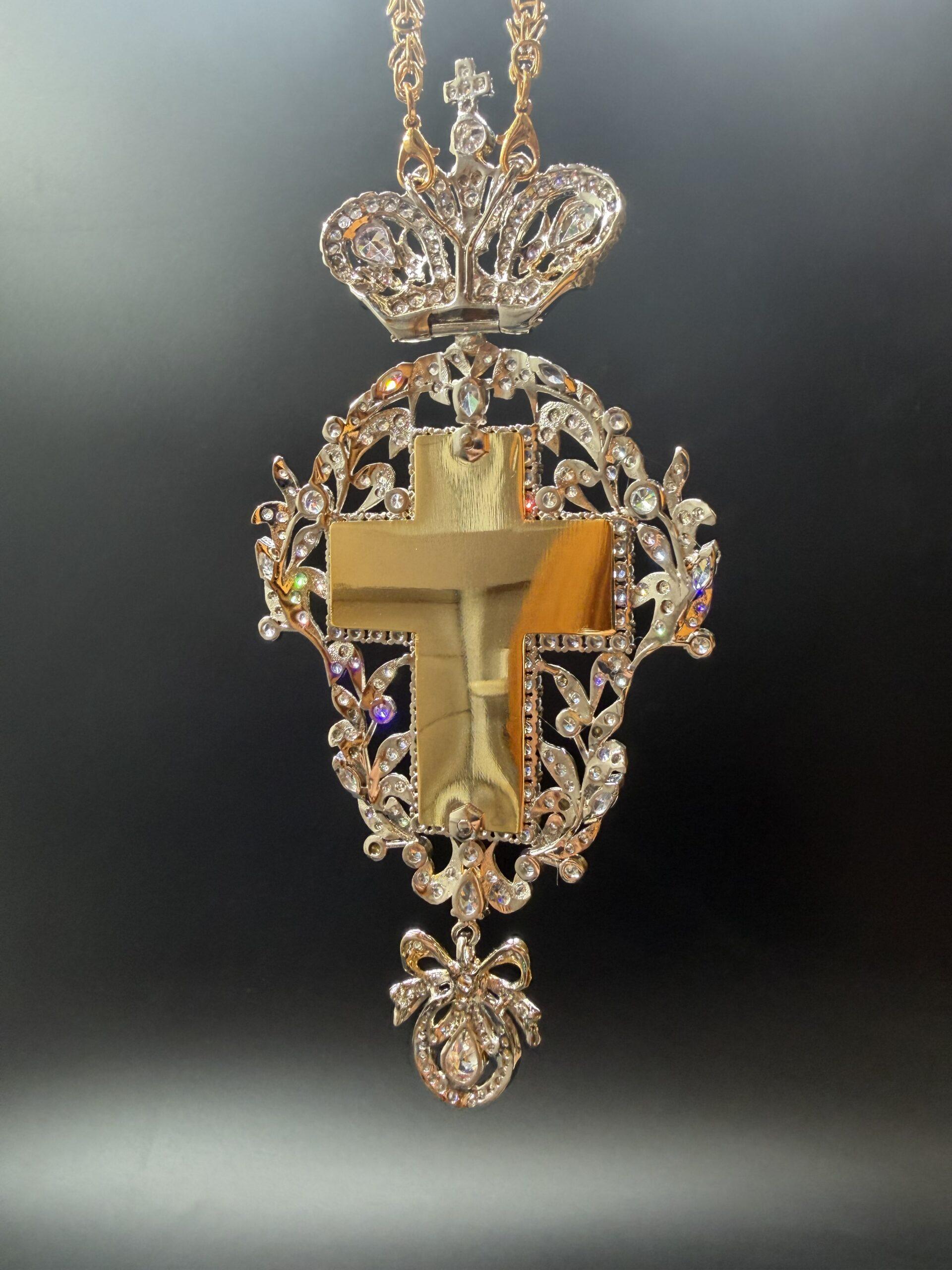 Pectoral Cross, Byzantine Cross, Orthothox and Catholic Cross, Priest Cross, Bishop Cross, Archbishop Gift, Orthothox gift 0000141 - Image 5