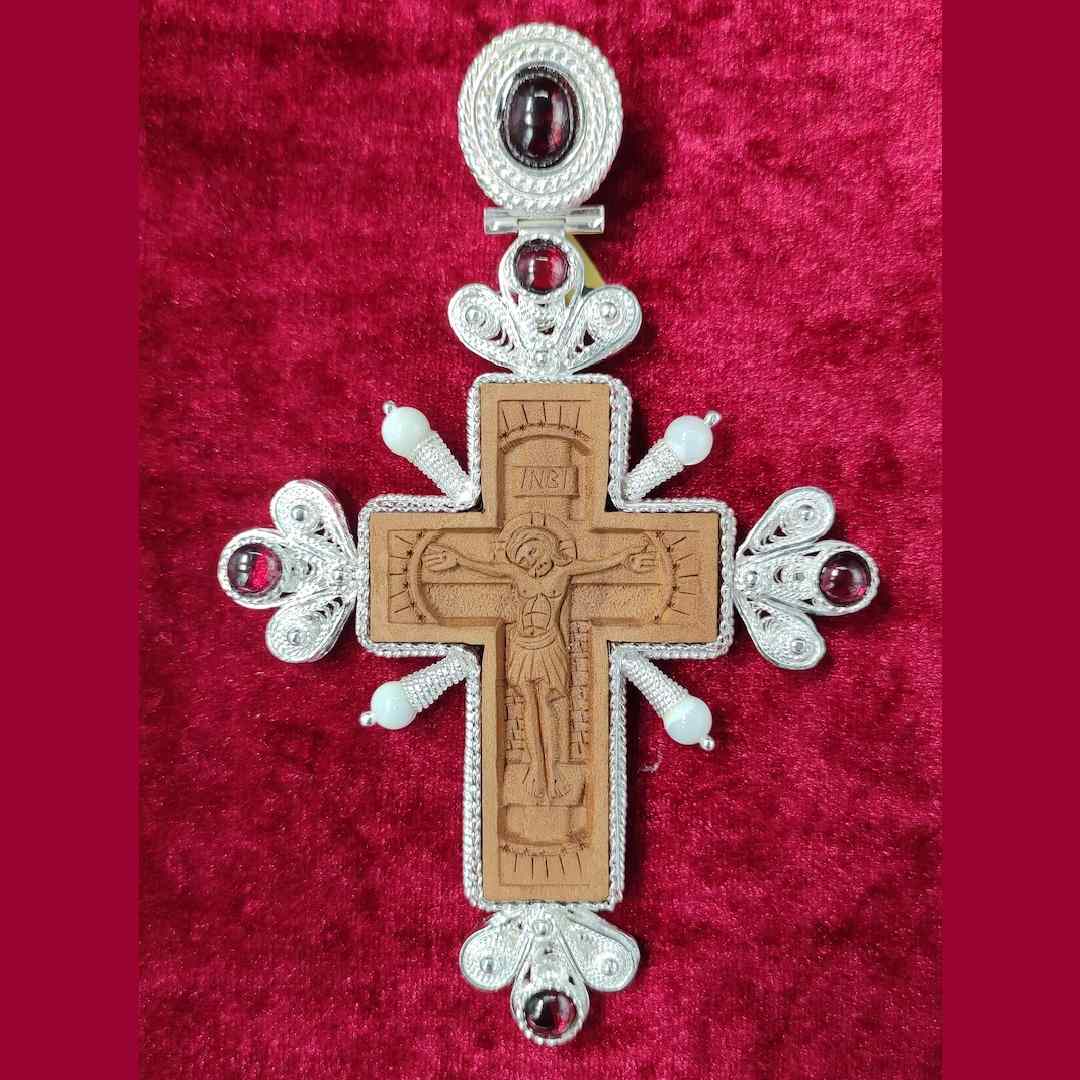 Wood Carved Pectoral Cross