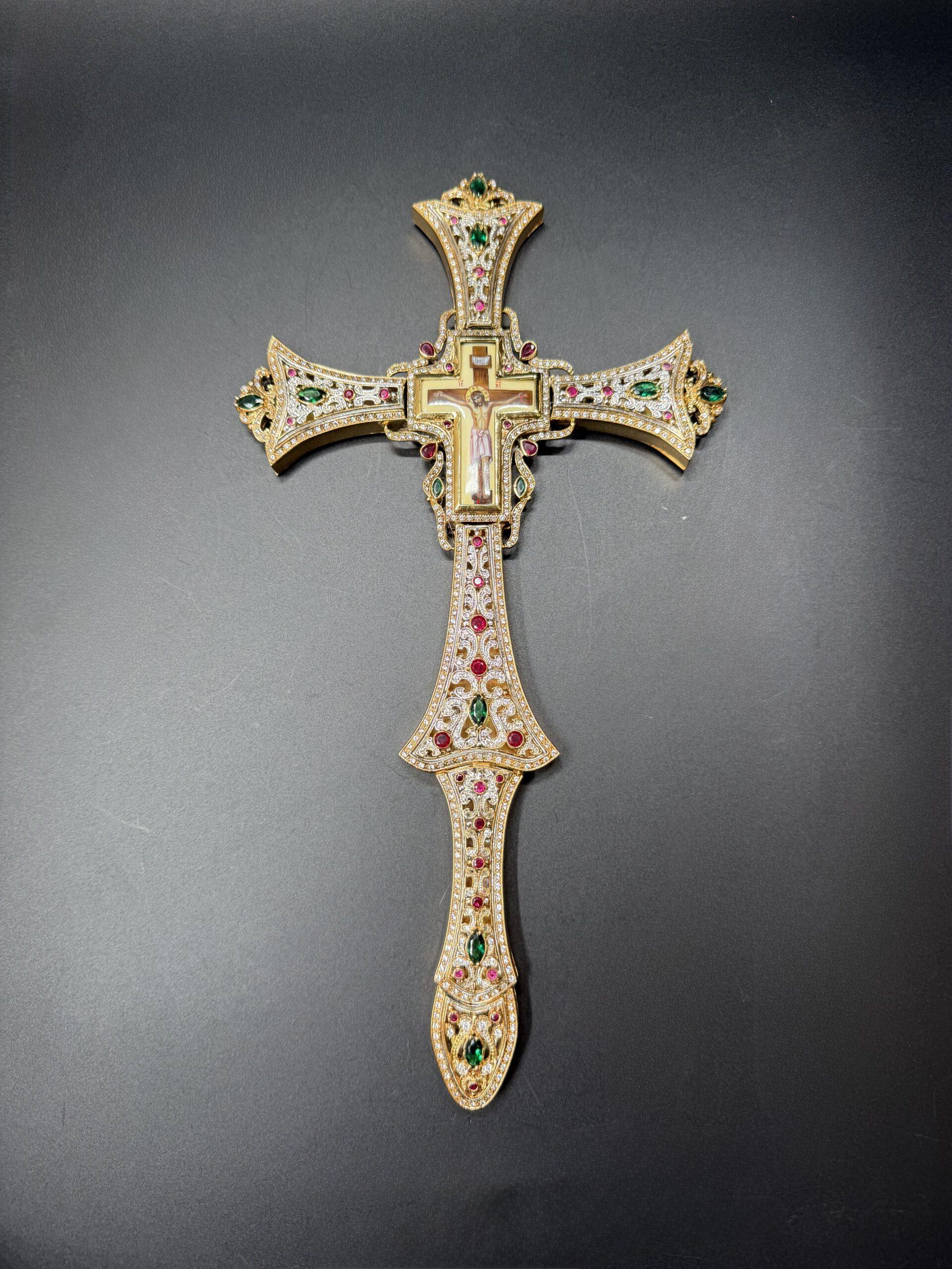Handmade Priest Blessing Cross-000312