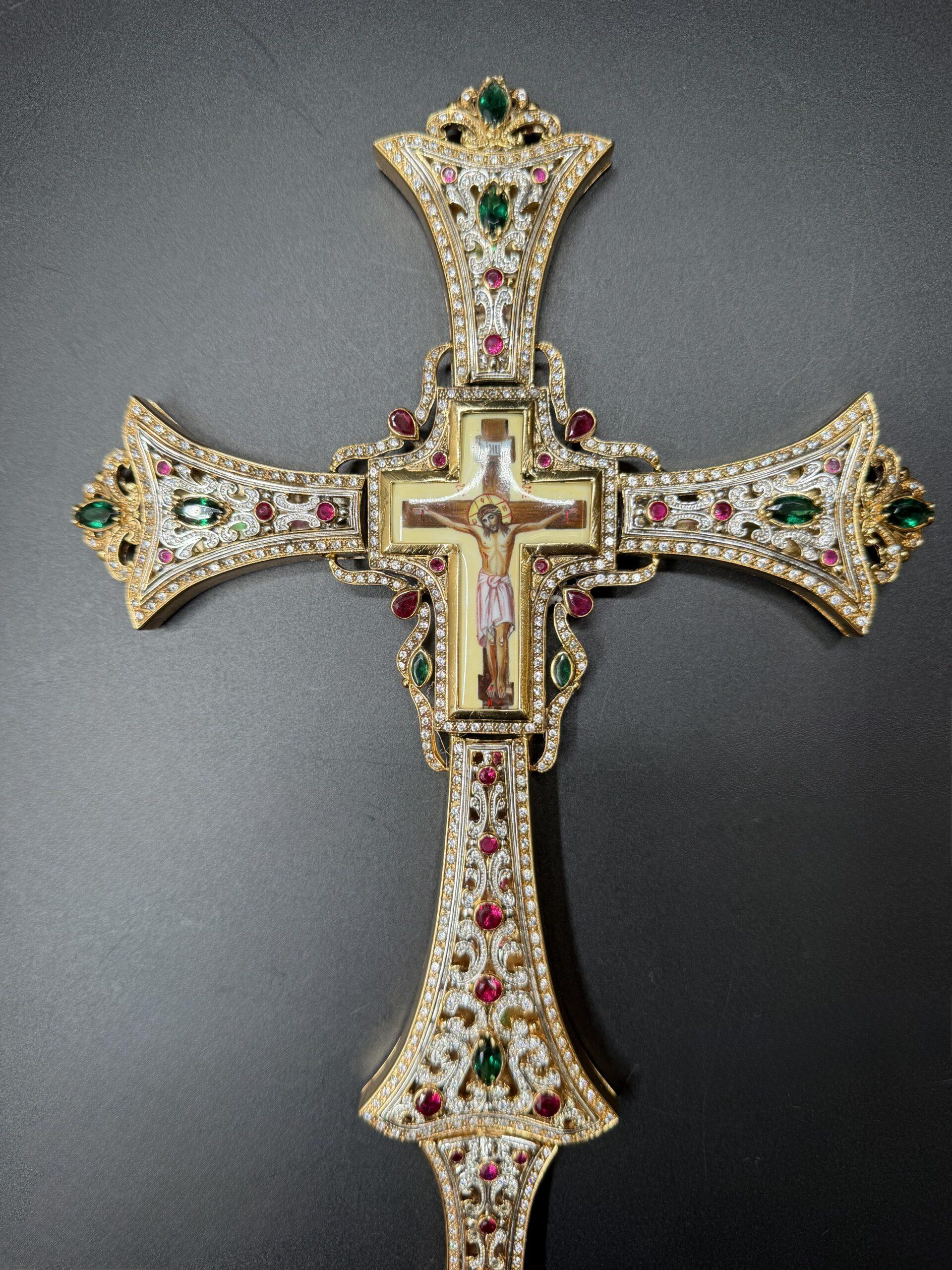 Handmade Priest Blessing Cross-000312 - Image 8