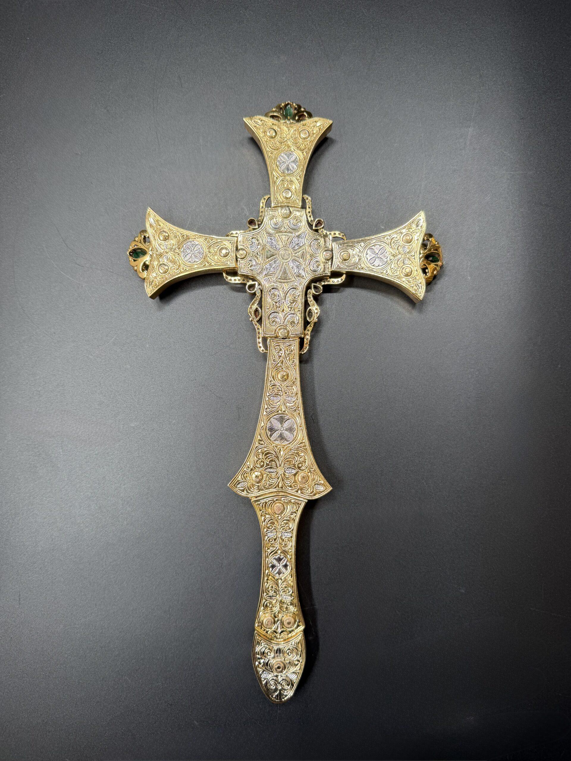 Handmade Priest Blessing Cross-000312 - Image 6