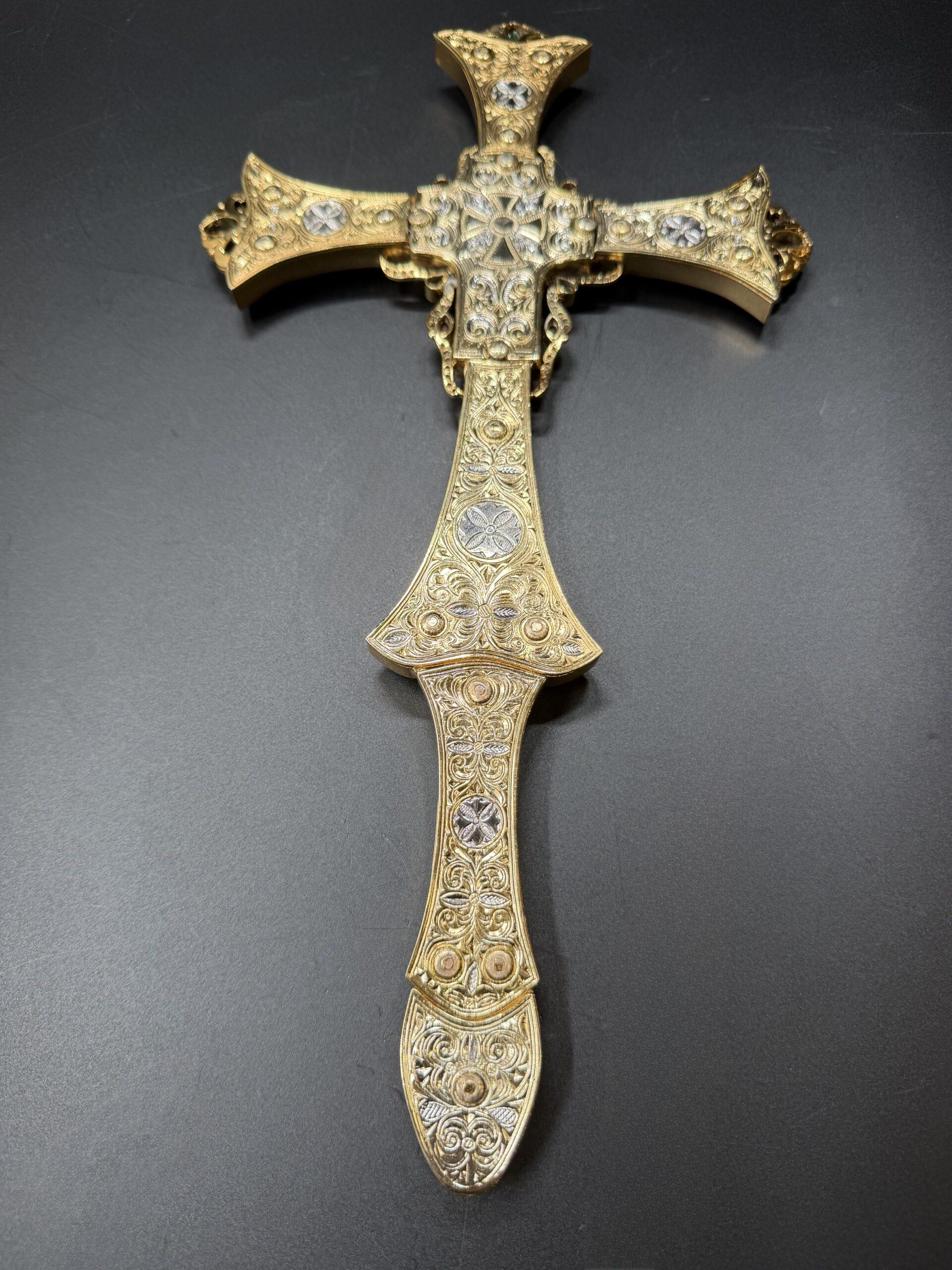 Handmade Priest Blessing Cross-000312 - Image 5
