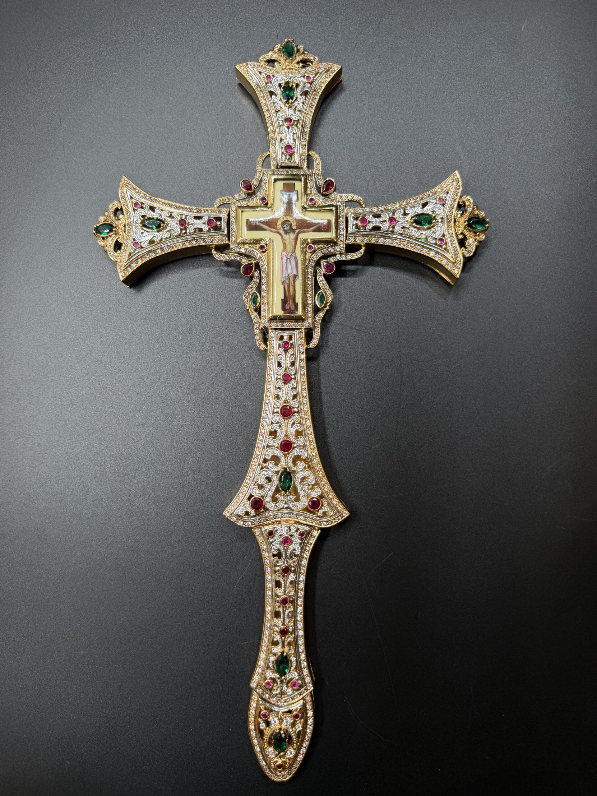 Handmade Priest Blessing Cross-000312 - Image 2
