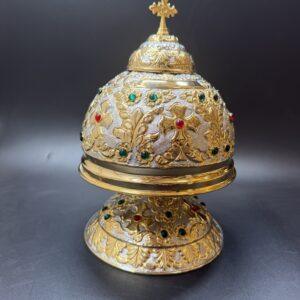 Reliquary with zircon stones, Handmade Reliquary, Relic box, Catholic Reliquary, Orthodox Reliquary, Saint Relics, Church gift 0016