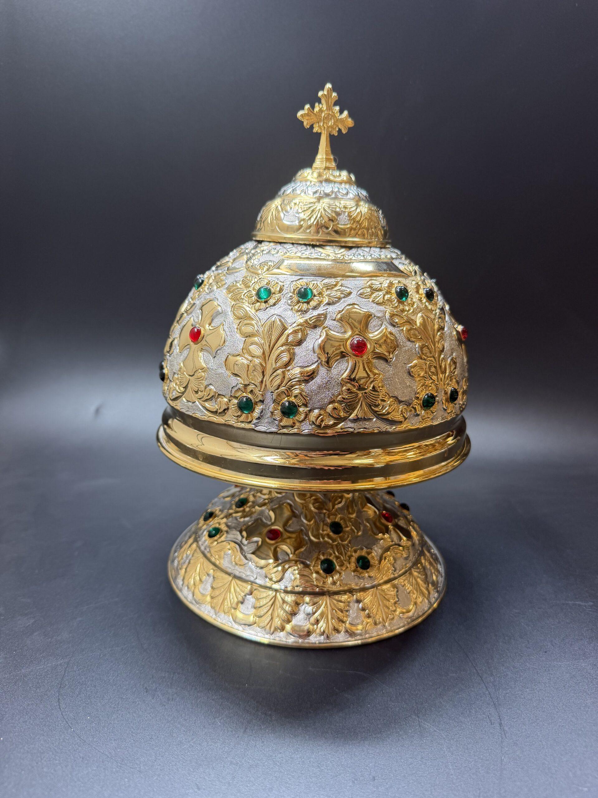 Reliquary with zircon stones, Handmade Reliquary, Relic box, Catholic Reliquary, Orthodox Reliquary, Saint Relics, Church gift 0016