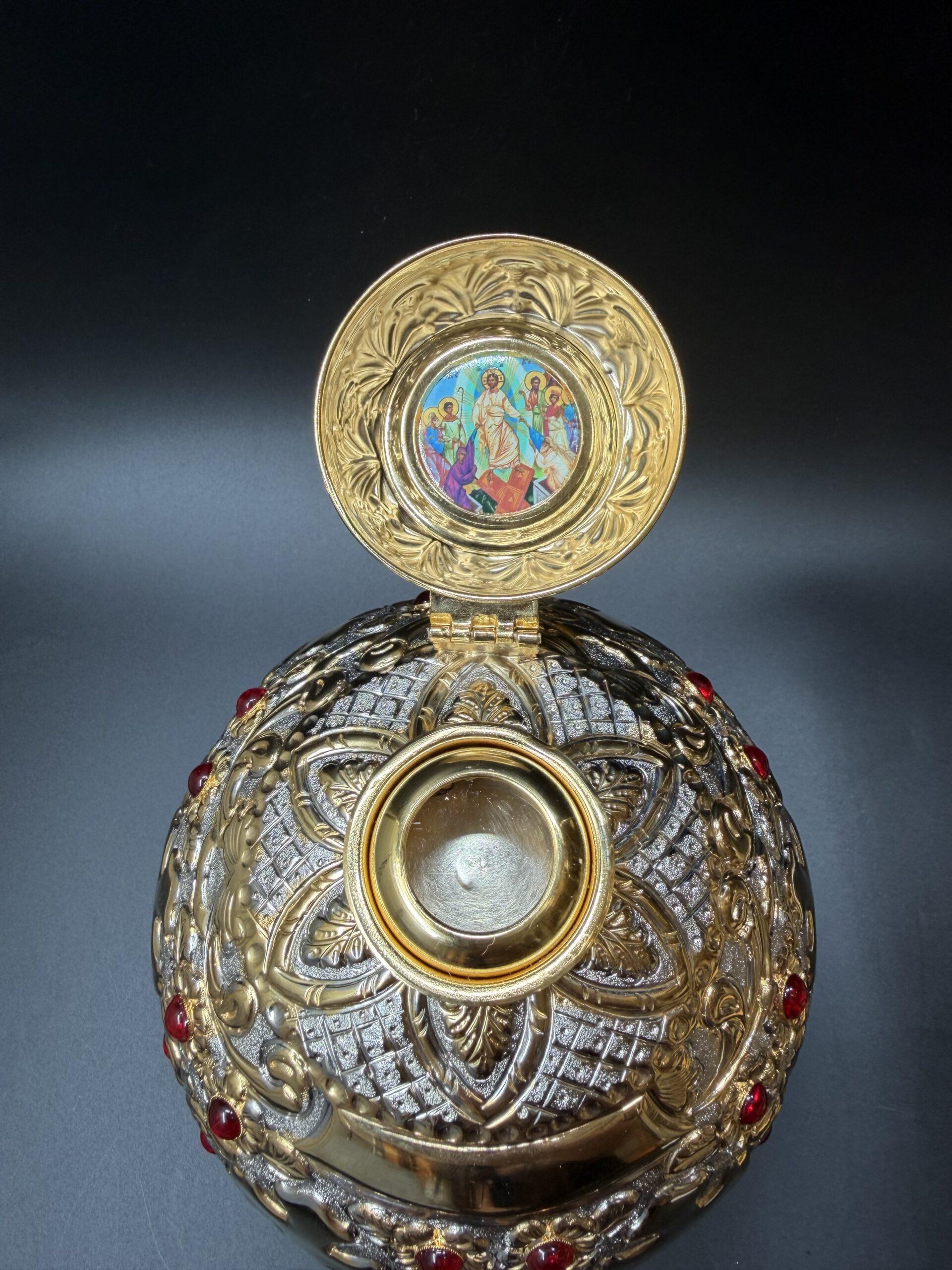 Reliquary with zircon stones, Handmade Reliquary, Relic box, Catholic Reliquary, Orthodox Reliquary, Saint Relics, Church gift 0017 - Image 3