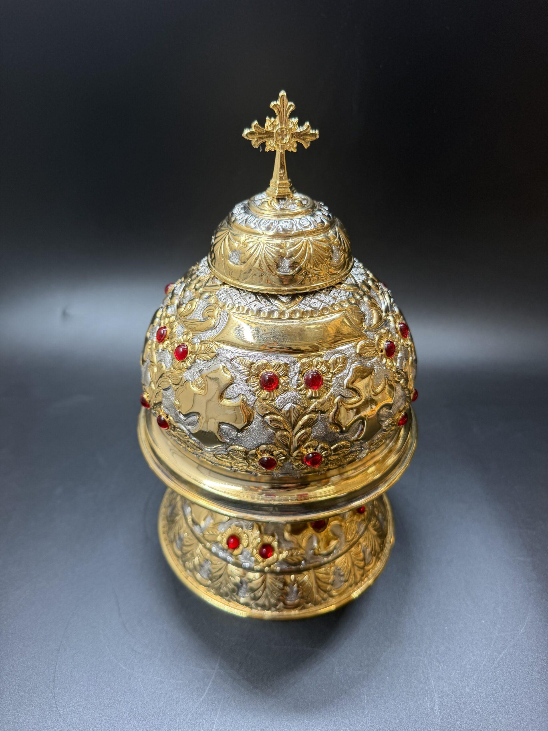 Reliquary with zircon stones, Handmade Reliquary, Relic box, Catholic Reliquary, Orthodox Reliquary, Saint Relics, Church gift 0017 - Image 4