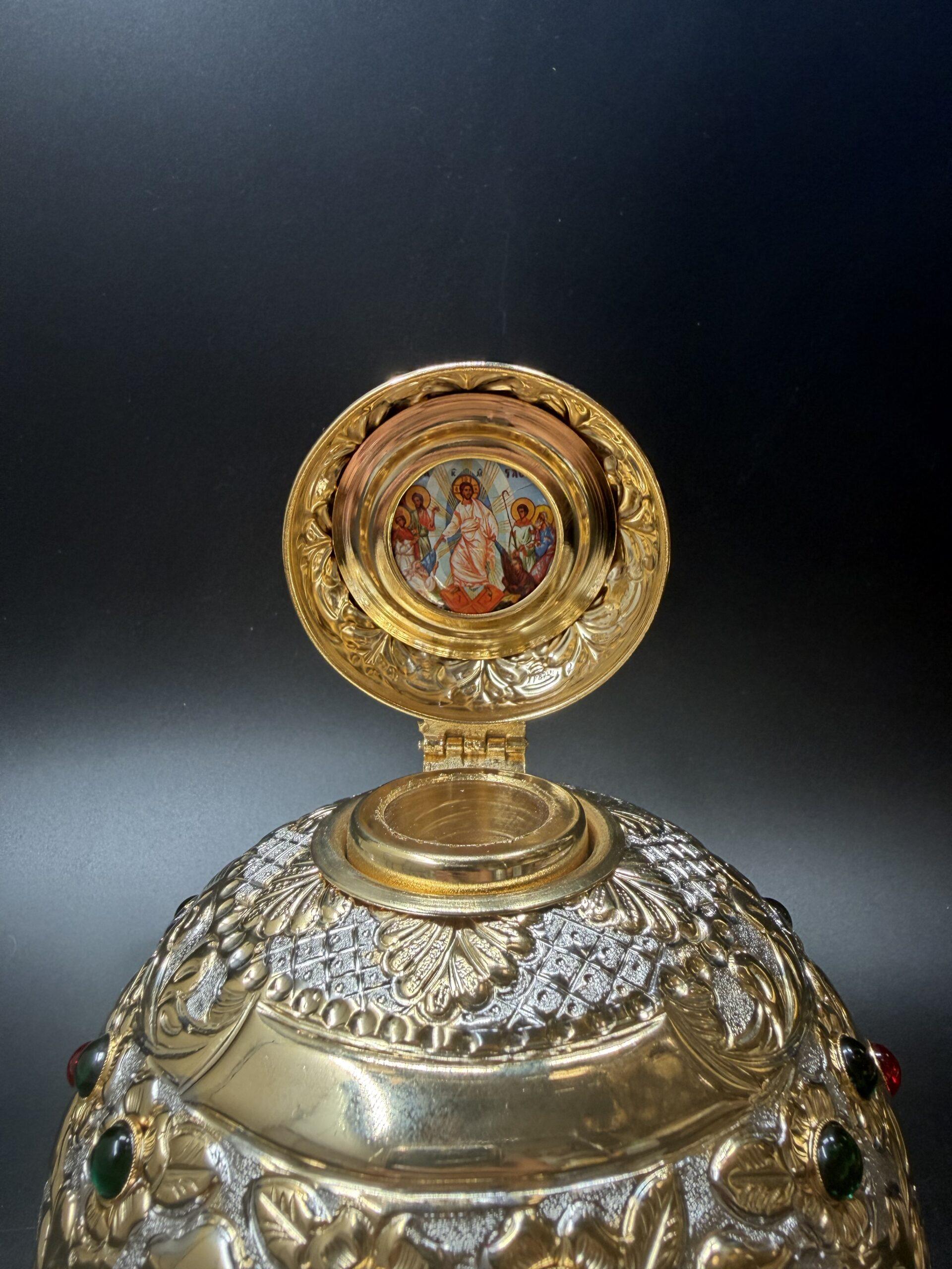 Reliquary with zircon stones, Handmade Reliquary, Relic box, Catholic Reliquary, Orthodox Reliquary, Saint Relics, Church gift 0004 - Image 2