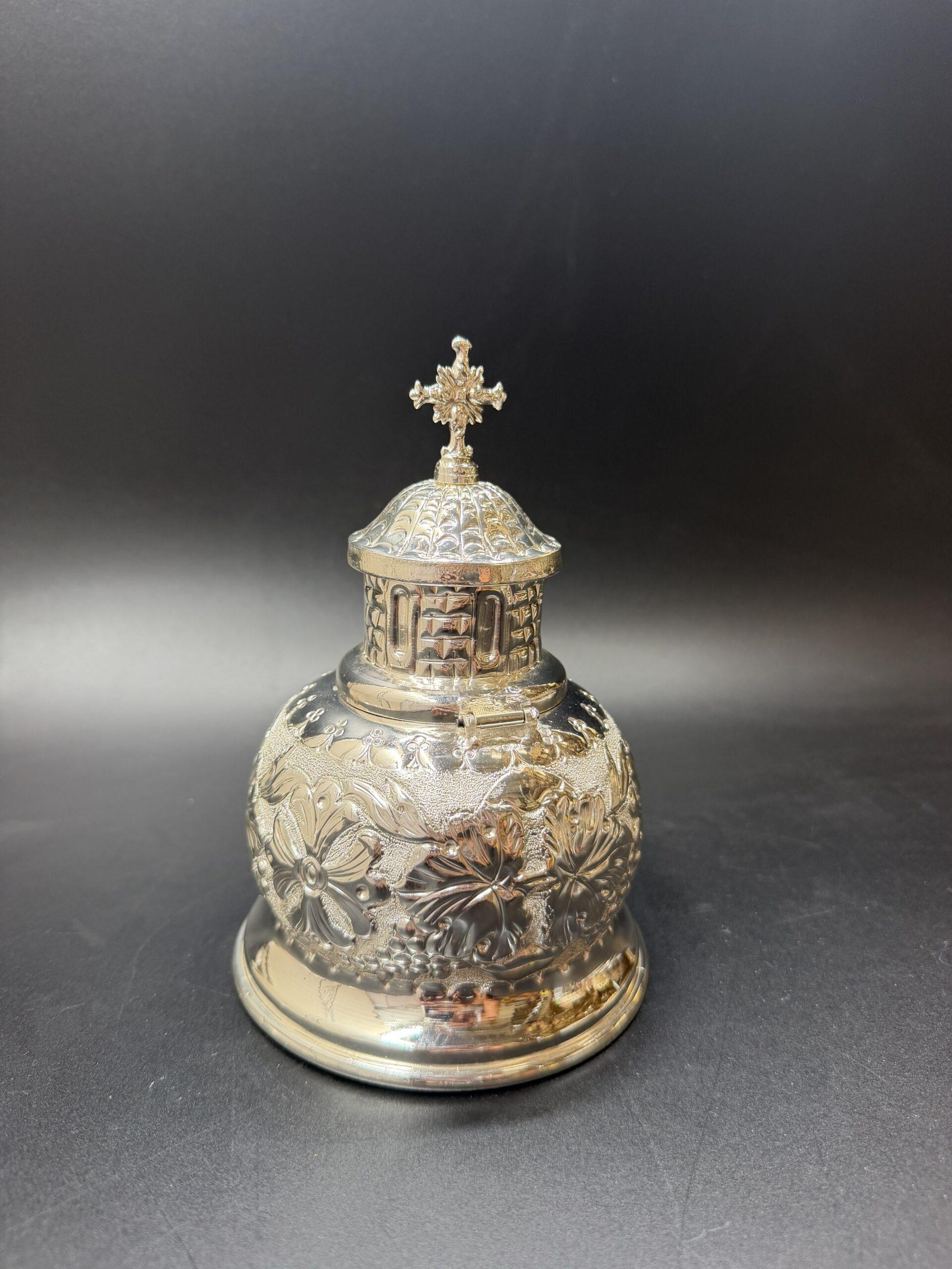 Silver plated Reliquary, Handmade Reliquary, Relic box, Catholic Reliquary, Orthodox Reliquary, Saint Relics, Church gift 0014